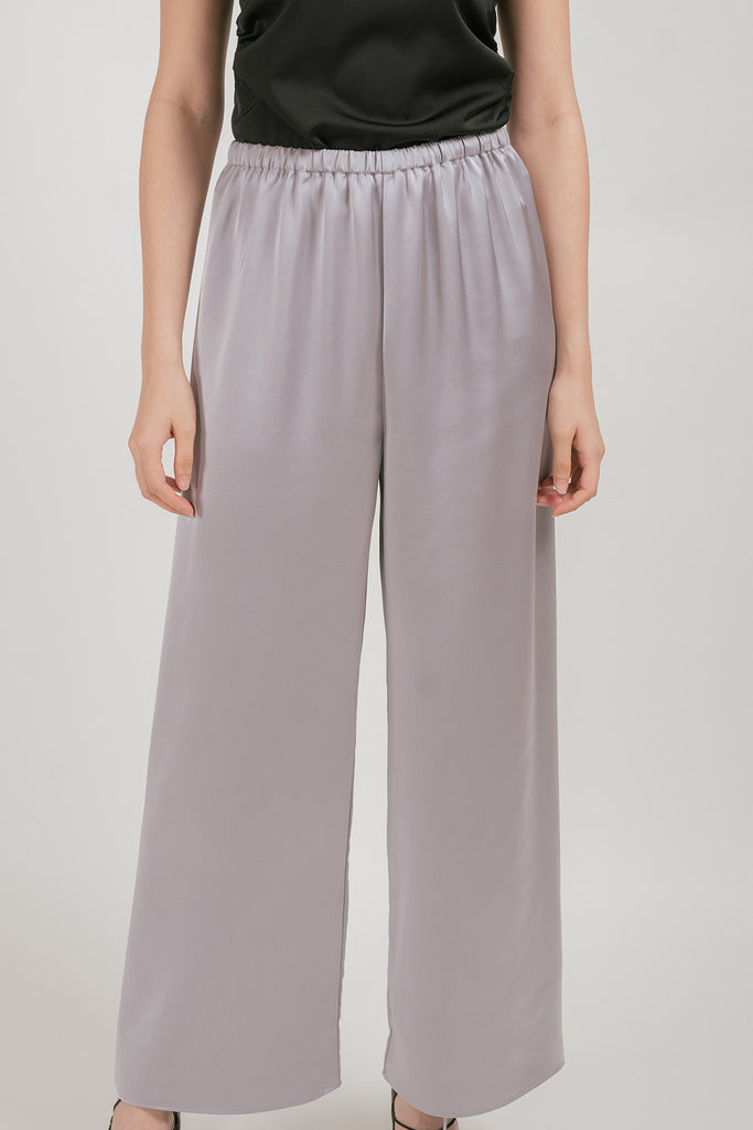 Anitta Satin Drawstring Wide Pants