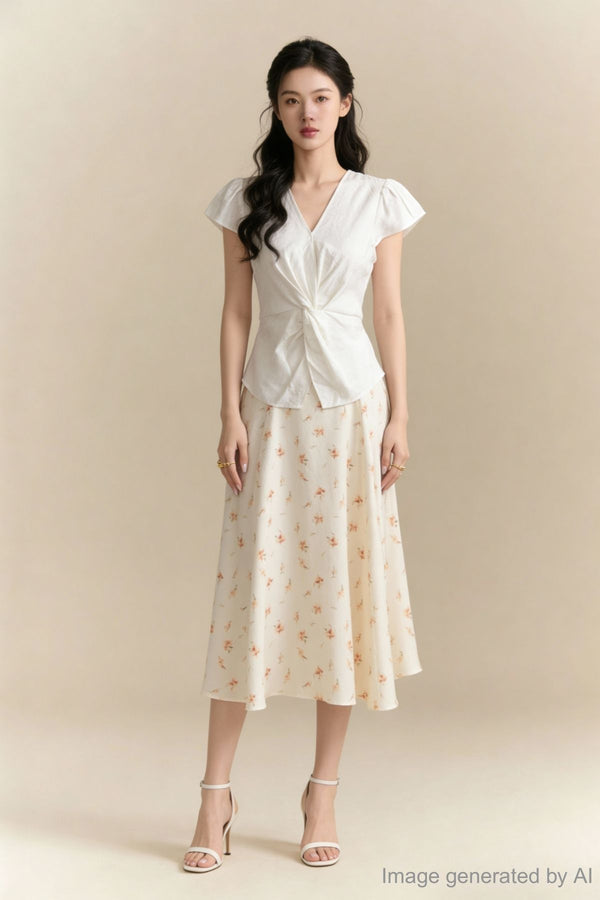 Aurevia Knot-Sculpt Blouse