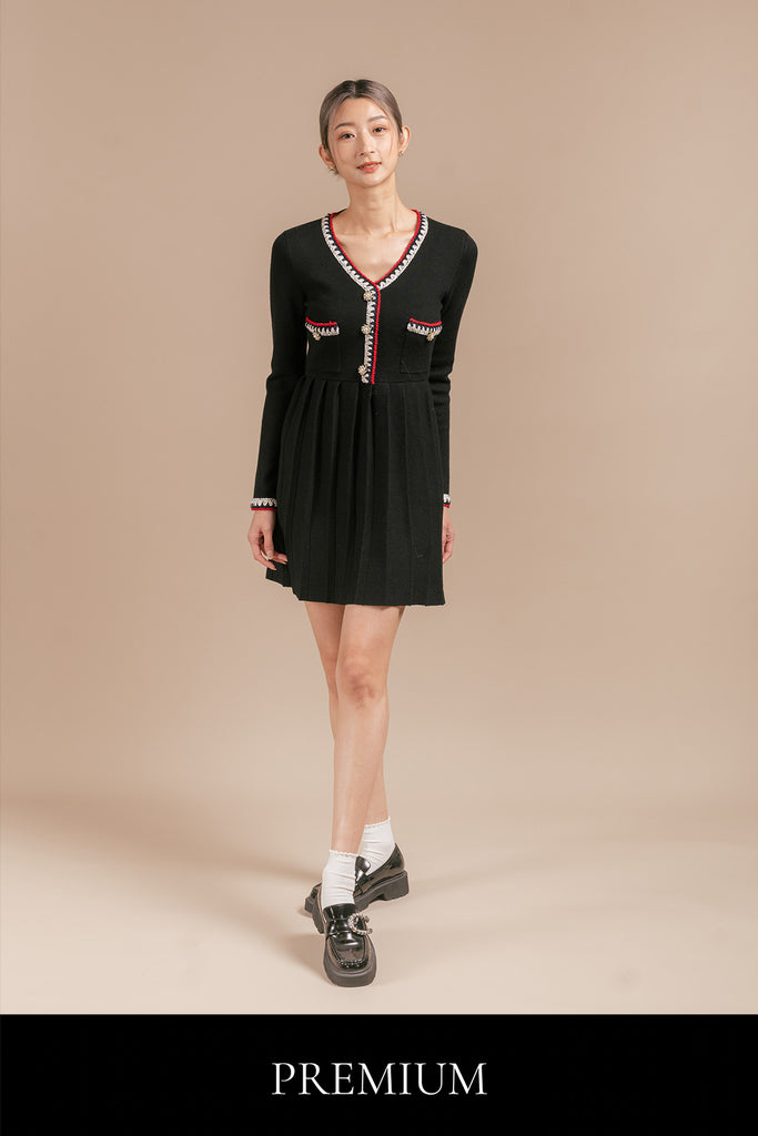 Avion Ribbed Tweed Short Dress
