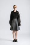 Beillone Belted Pleated Skirt