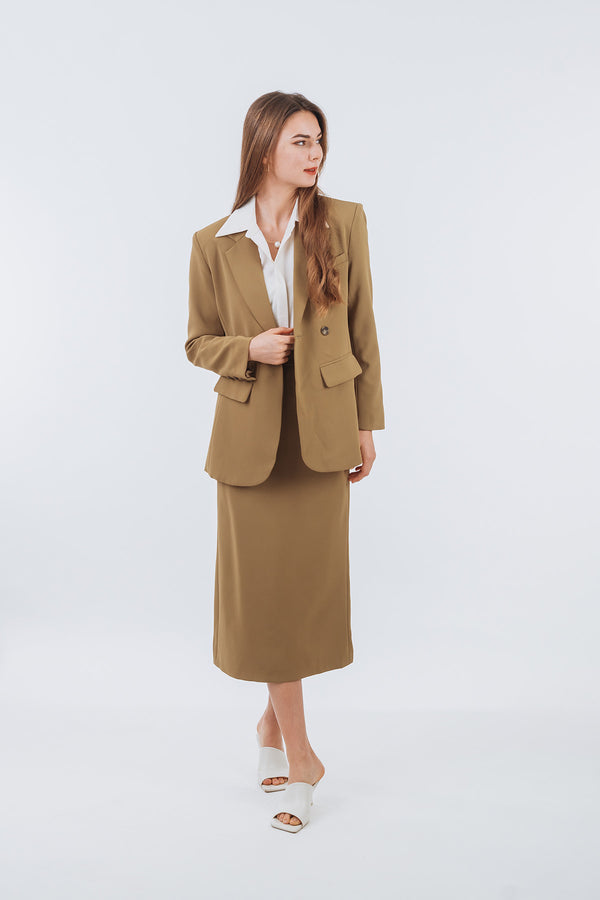 Bellorinne Notched Lapel Double Breasted Blazer