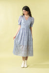 Camerllia Floral Lace Overlay Midi Dress