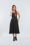 Carsiella Satin Halter Camisole Maxi Dress