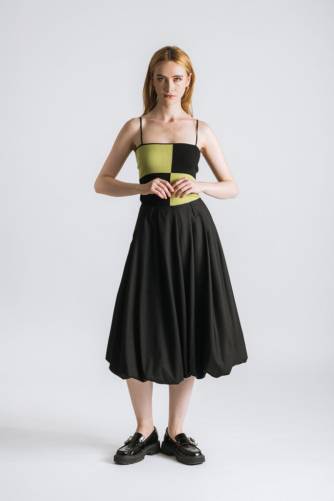 Deovitte Belted Fit and Flare Skirt