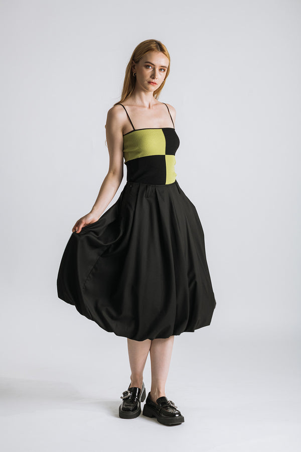 Deovitte Belted Fit and Flare Skirt