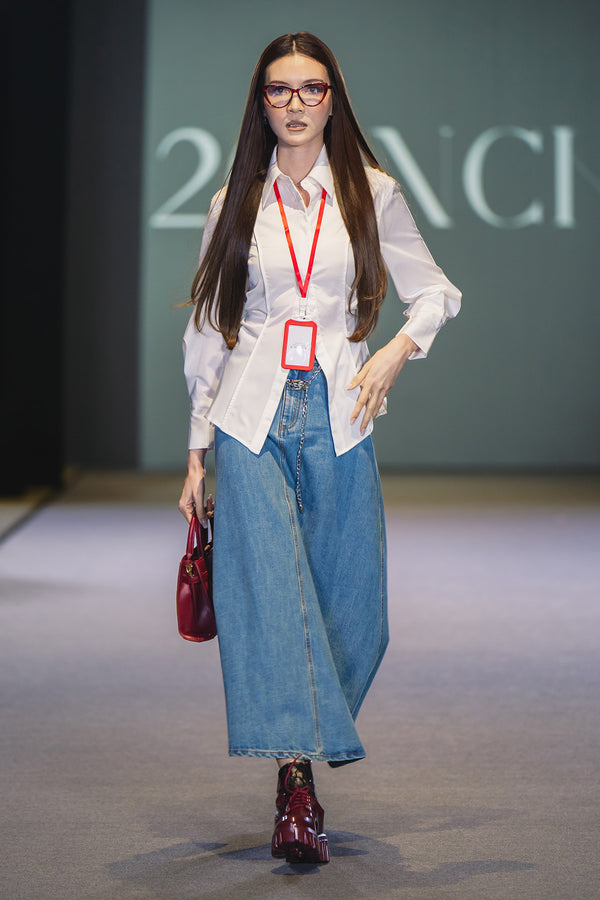 Eloise Tailored Button-Up Blouse