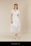 Ethereal Floral Embroidered Lace  Dress