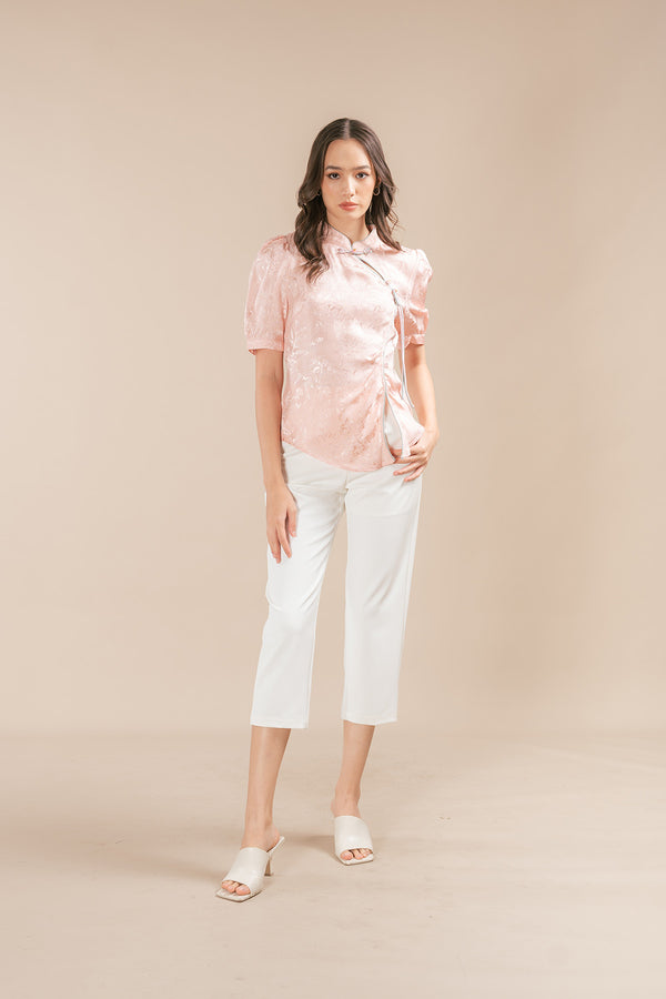 Evolin Floral Chinese Style Blouse