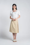 Evorrie Ruffled Peplum Cropped Top