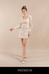 Felyssa Tweed Long Sleeve Short Dress