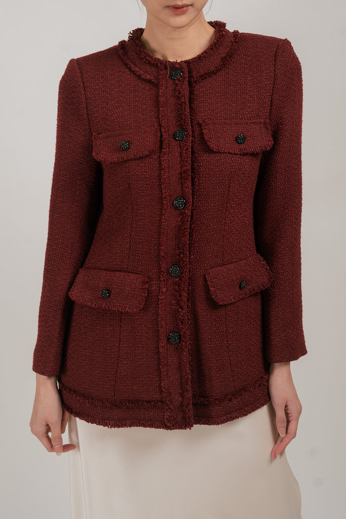 Gerinna Tweed Long Sleeve Jacket