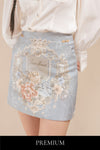 Gernolla Brocade Floral Chinese Knot Short Skirt
