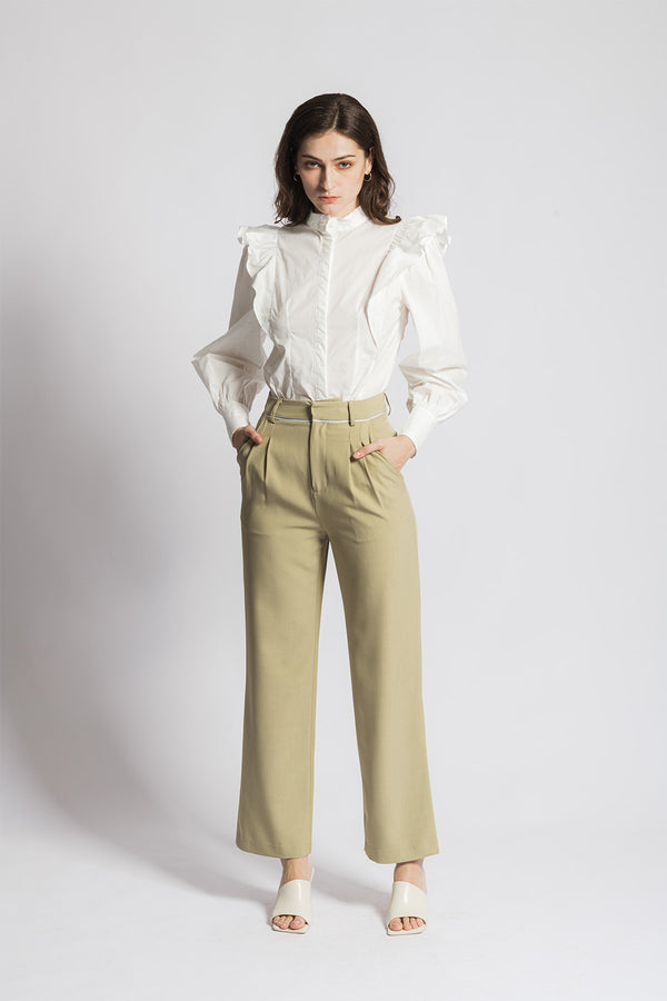 Gevenna High Waisted Straight Cut Pants