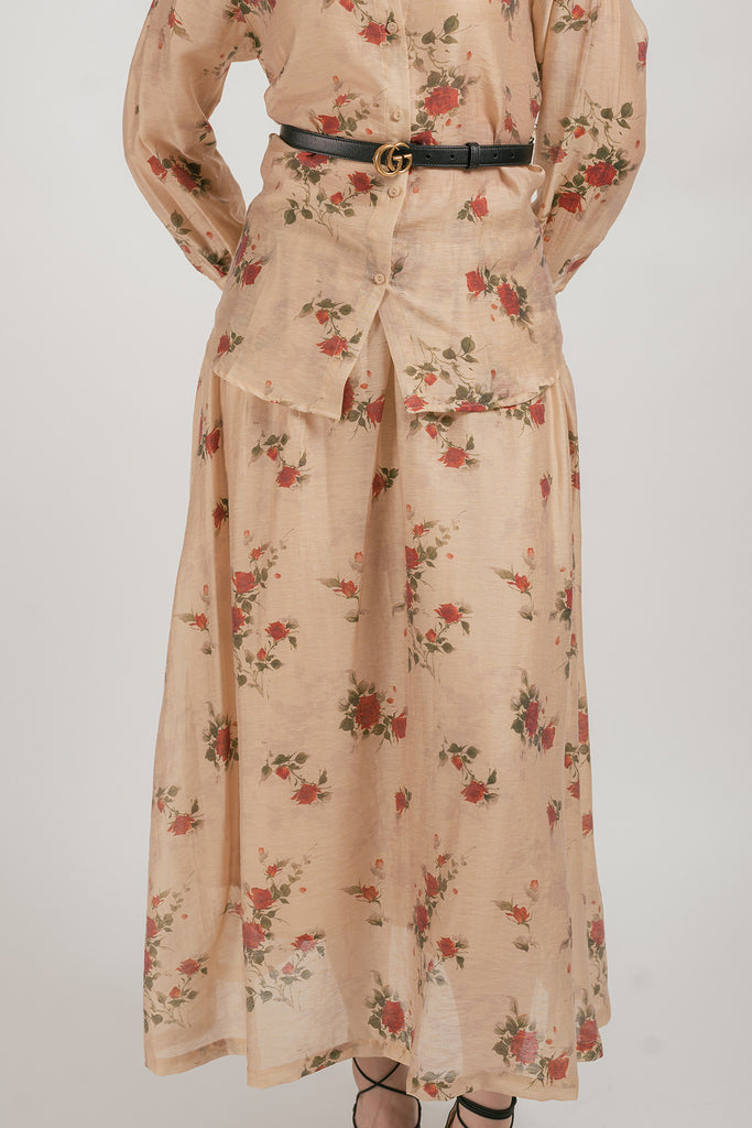 Hallie Rose Floral Sheer Skirt