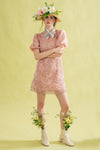 Heallinthe Puff Sleeve Top and Lace Camisole Short Dress Set
