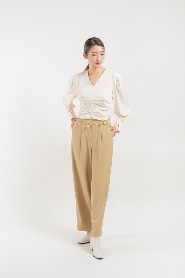 Helleni Beaded Chain Wide Pants