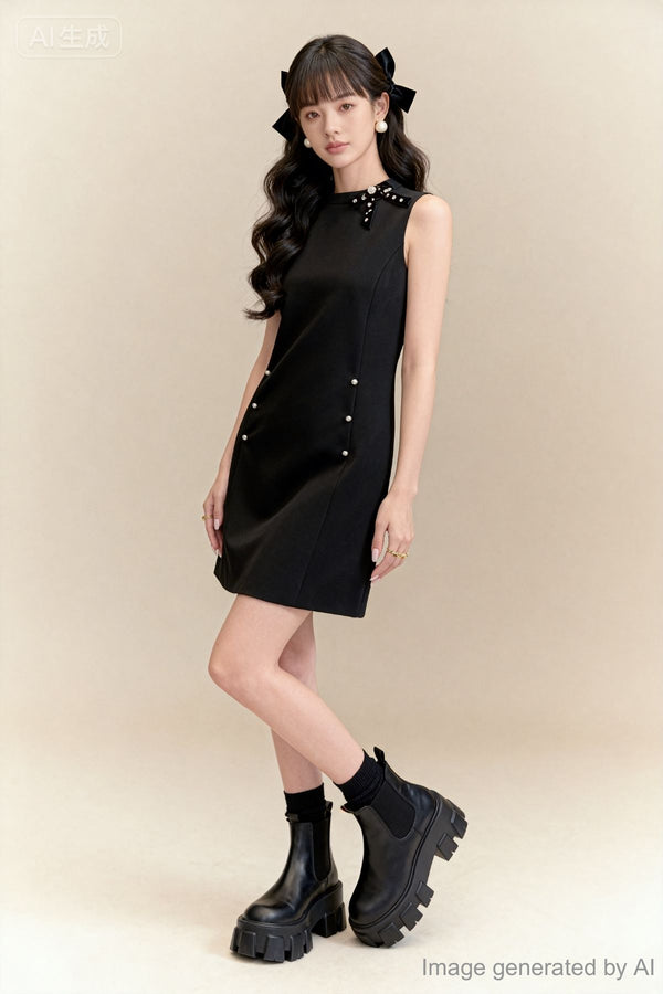 Isabelle Pearl Accent Shift Dress