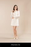 Ivennia Floral Embroidered Chinese Knot Short Dress