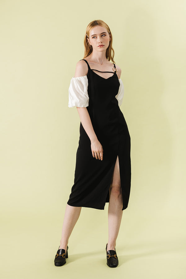 Iviteah Cold Shoulder Midi Dress