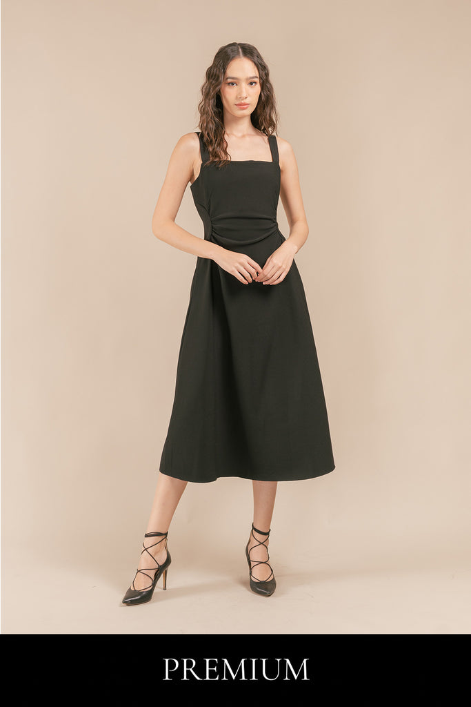 Jerissa Sleeveless Ruched Maxi Dress