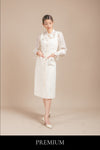 Jovelle Ribbon Tie Blouse and Maxi Dress Set