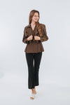 Kelserria Cropped Trench Jacket with Top Set