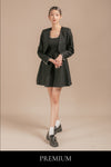 Kireolli Cropped Tweed Cardigan and Short Dress Set