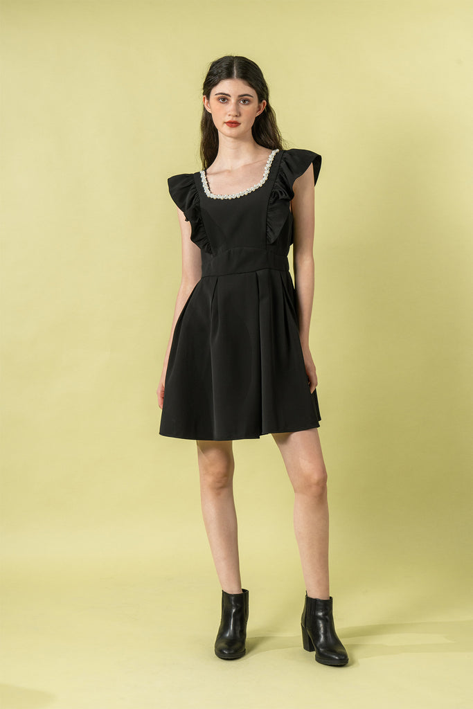 Kodeorlla Ruffled Sleeve Short Dress