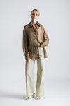 Lealynn Basic Long Sleeve Hidden Button Blouse