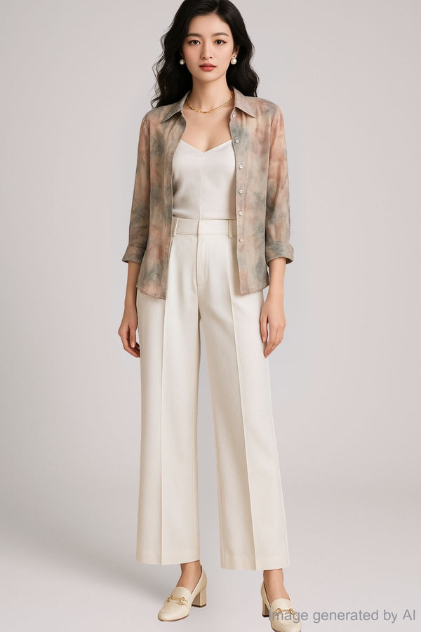 Leona Tailored Wide-Leg Trousers