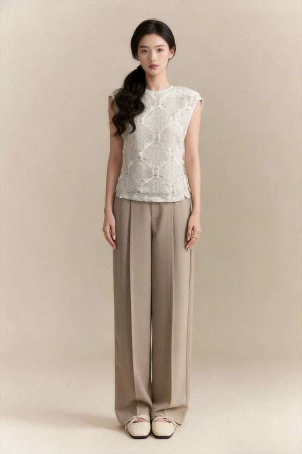 Liana Lace Tie-Waist Blouse