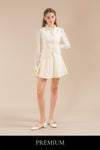 Lilliana Chinese Knot Vest, Blouse and Pleated Skirt Set