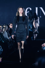 Lunna Open Back Cocktail Tweed Dress