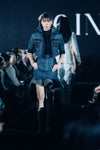 Catallina Motorcycle Denim Jacket with Mini Peplum Skirt Set