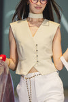 Lucienne Tie V- Neck Vest