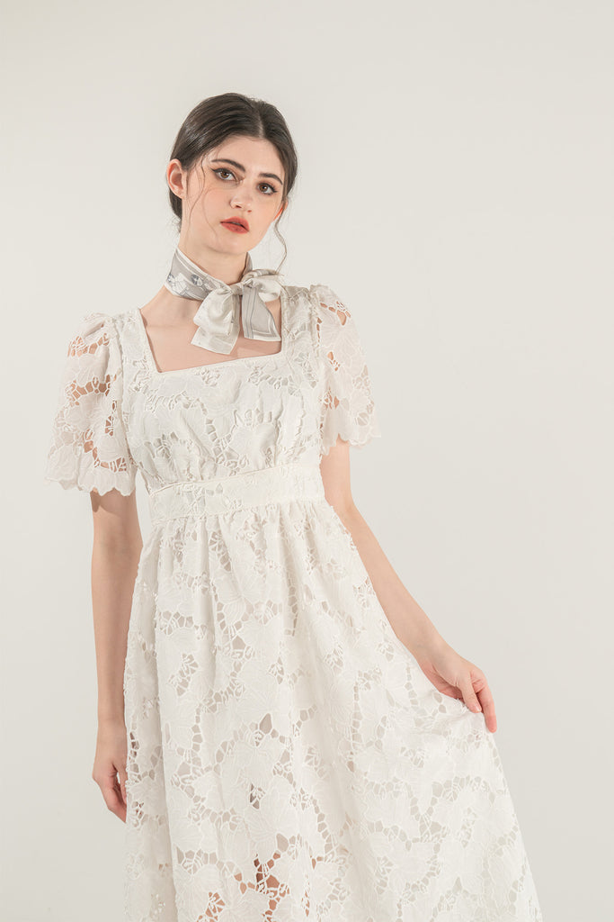 Lynerlla Floral Lace Maxi Dress