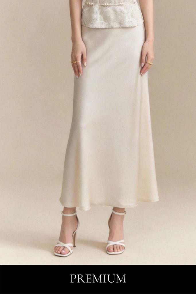 Maya Flowy Satin Skirt