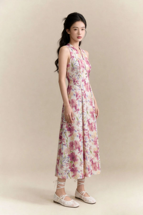Mirella Halter Floral Maxi