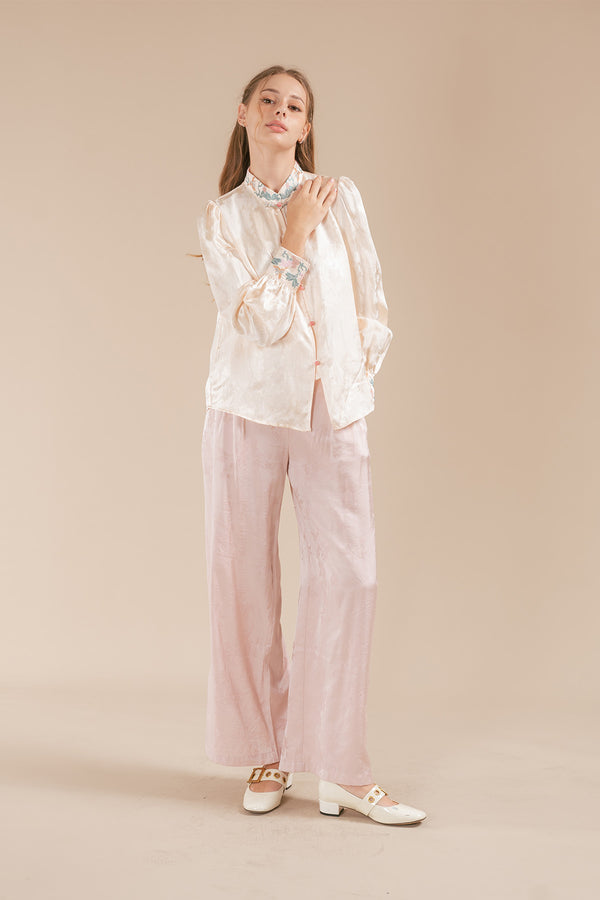 Ninetto Chinese Knot High Waisted Pants