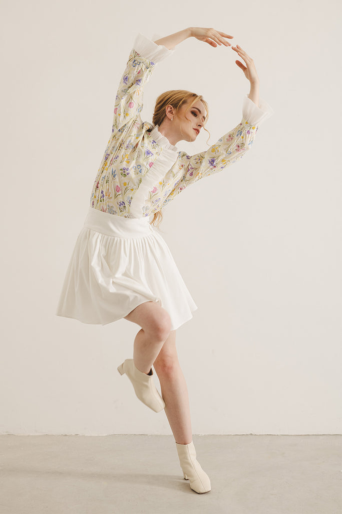Ninolle Belted High Waisted Skater Skirt