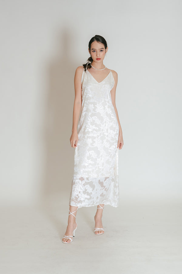 Oneallia Lace Floral Maxi Camisole Dress