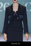 Oppall Cropped Sheer Blazer