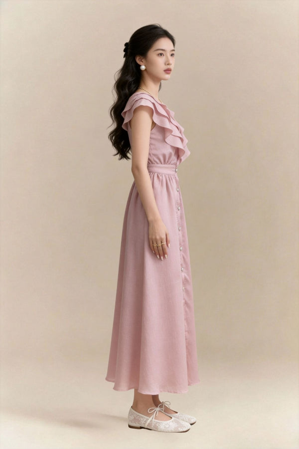 Penelope Ruffle Flare Maxi Dress