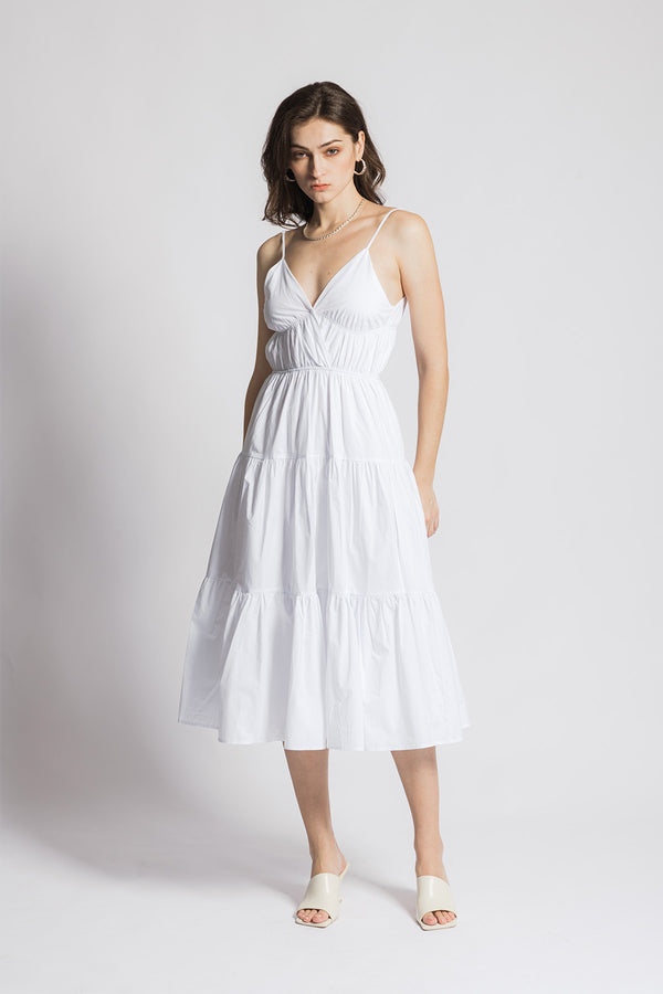 Pristinne Tiered Maxi Camisole Dress