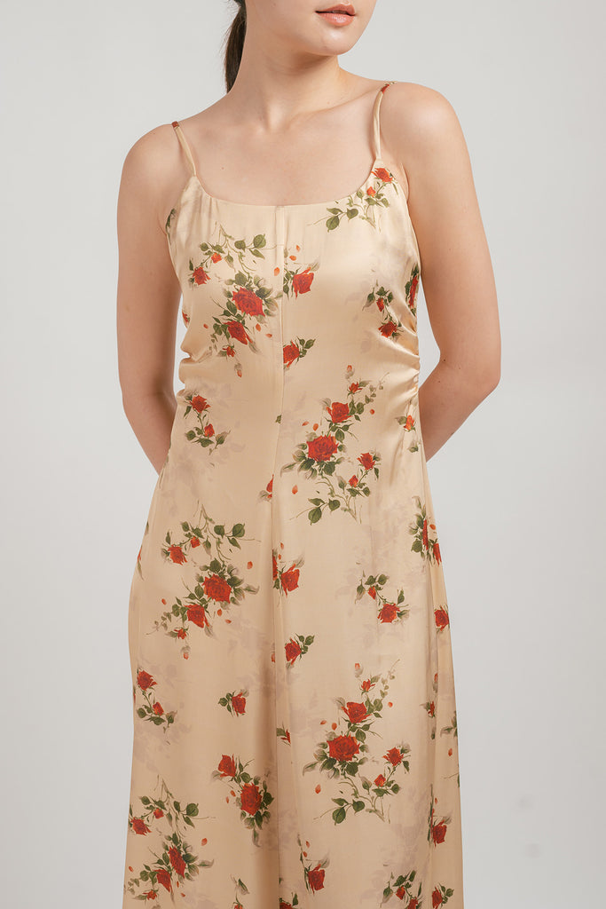 Reivee Rose Floral Camisole Maxi Dress