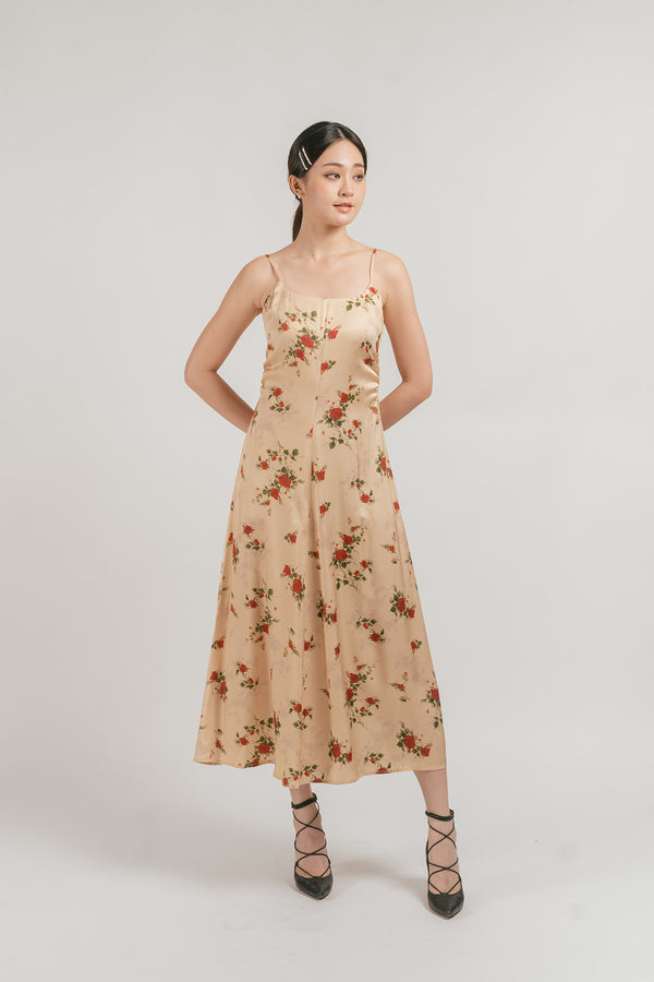 Reivee Rose Floral Camisole Maxi Dress