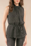 Reveno Polka Dot Sleeveless Top