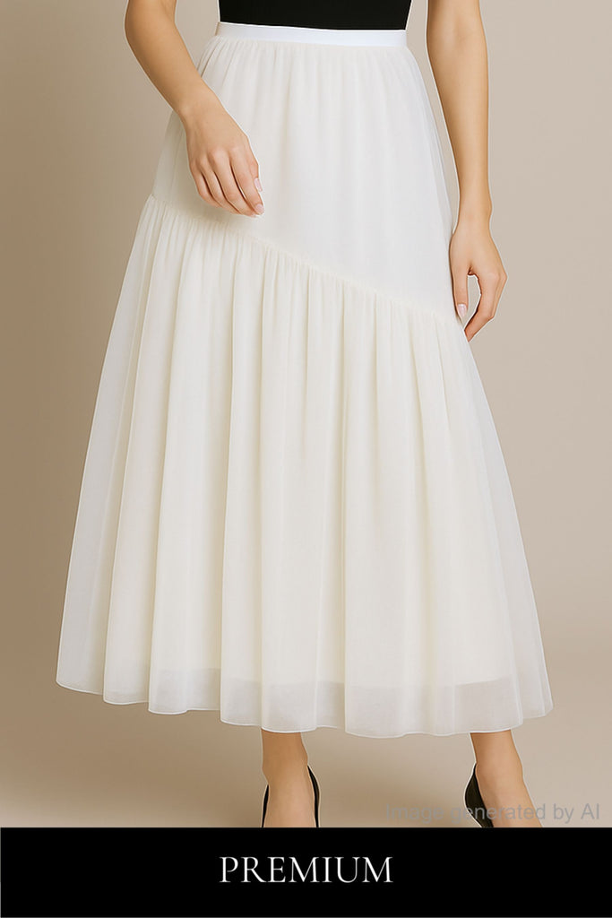 Rhea Tiered Tulle Maxi Skirt