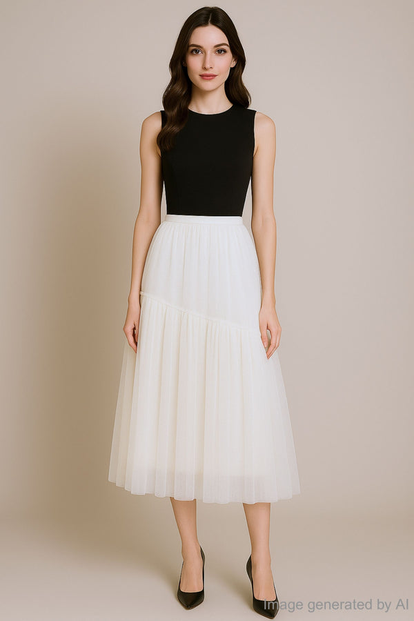 Rhea Tiered Tulle Maxi Skirt