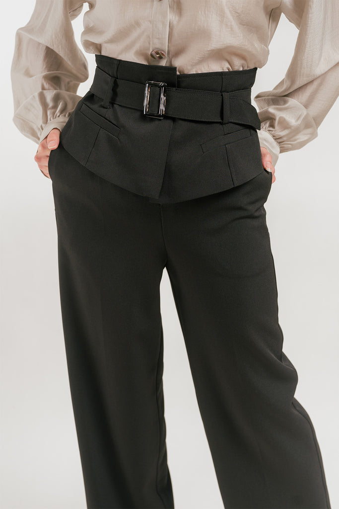 Rivotti Flap Belted Wide Leg Pants